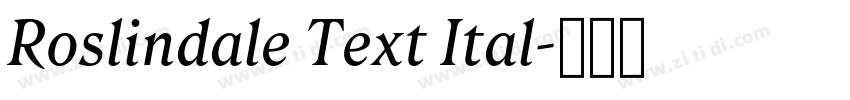 Roslindale Text Ital字体转换